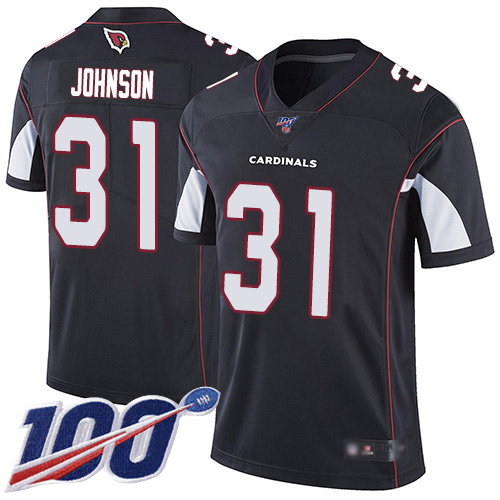 Arizona Cardinals Limited Black Men David Johnson Alternate Jersey NFL Football 31 100th Season Vapor Untouchable